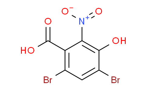 CAS No. 160911-18-2, Benzoic acid, 4,6-dibromo-3-hydroxy-2-nitro-