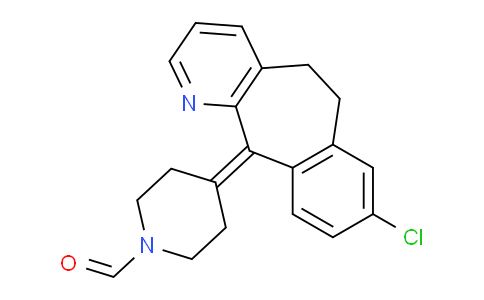 CAS No. 117810-61-4, 4-(13-chloro-4-azatricyclo[9.4.0.03,8]pentadeca-1(11),3(8),4,6,12,14-hexaen-2-ylidene)piperidine-1-carbaldehyde