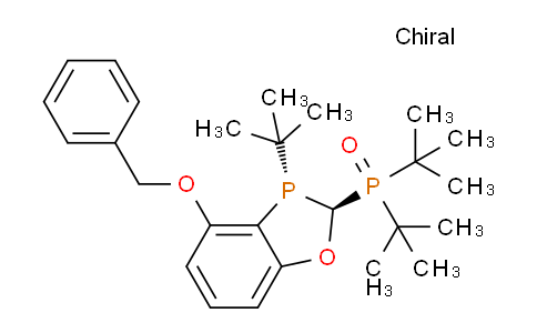 CAS No. 2374143-30-1, ((2S,3S)-4-(benzyloxy)-3- (tert-butyl)-2,3- dihydrobenzo[d][1,3]oxaph osphol-2-yl)di-tert- butylphosphine oxide