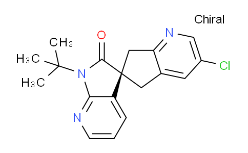 CAS No. 1455358-14-1, (6S)-1'-tert-butyl-3-chlorospiro[5,7-dihydrocyclopenta[b]pyridine-6,3'-pyrrolo[2,3-b]pyridine]-2'-one