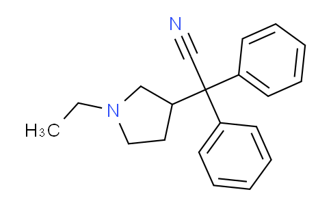 CAS No. 3212-87-1, 2-(1-ethylpyrrolidin-3-yl)-2,2-diphenylacetonitrile