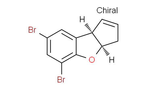 CAS No. 84599-02-0, 3H-Cyclopenta[b]benzofuran, 5,7-dibromo-3a,8b-dihydro-, (3aR,8bR)-rel-
