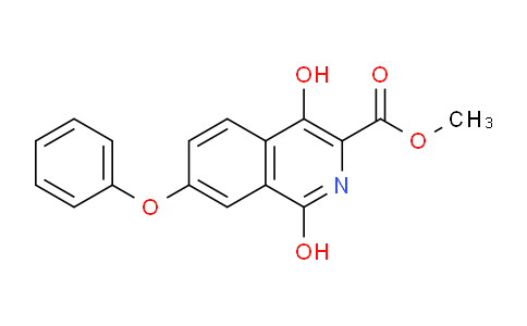 CAS No. 1421312-32-4, methyl 1,4-dihydroxy-7-phenoxyisoquinoline-3-carboxylate