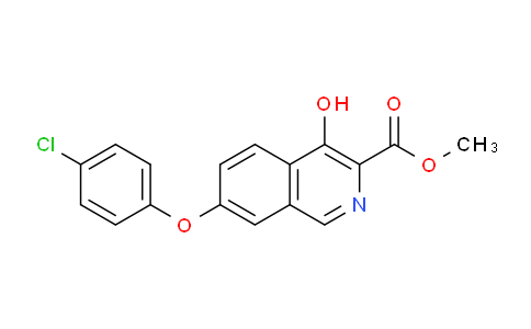 CAS No. 1959587-35-9, methyl 7-(4-chlorophenoxy)-4-hydroxyisoquinoline-3-carboxylate