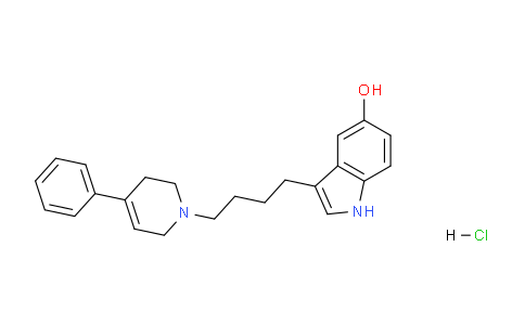 CAS No. 108050-82-4, 3-(4-(4-Phenyl-5,6-dihydropyridin-1(2H)-yl)butyl)-1H-indol-5-ol hydrochloride