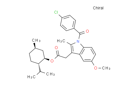 CAS No. 193603-94-0, (1R,2S,5R)-2-Isopropyl-5-methylcyclohexyl 2-(1-(4-chlorobenzoyl)-5-methoxy-2-methyl-1H-indol-3-yl)acetate