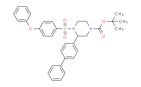 CAS No. 1253527-69-3, tert-Butyl 3-{[1,1'-Biphenyl]-4-yl}-4-(4-phenoxybenzenesulfonyl)piperazine-1-carboxylate