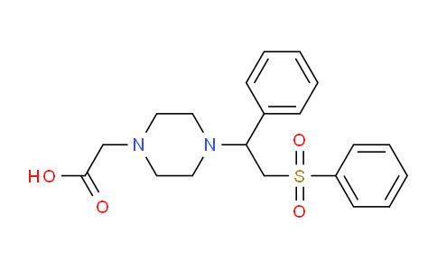 CAS No. 1253527-71-7, 2-{4-[2-(Benzenesulfonyl)-1-phenylethyl]piperazin-1-yl}acetic acid