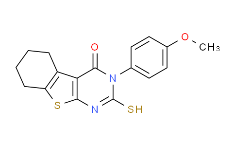 CAS No. 65234-02-8, 4-(4-methoxyphenyl)-5-sulfanyl-8-thia-4,6-diazatricyclo[7.4.0.0²,⁷]trideca-1(9),2(7),5-trien-3-one