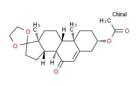 CAS No. 40573-86-2, [(8S,9S,10R,13S,14S)-10,13-dimethyl-7-oxo-spiro[1,3-dioxolane-2,17-2,3,4,8,9,11,12,14,15,16-decahydro-1H-cyclopenta[a]phenanthrene]-3-yl] acetate