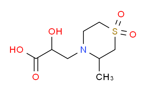 CAS No. 1851857-45-8, 2-hydroxy-3-(3-methyl-1,1-dioxo-1λ⁶-thiomorpholin-4-yl)propanoic acid