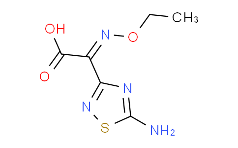 CAS No. 344308-48-1, (2E)-2-(5-amino-1,2,4-thiadiazol-3-yl)-2-ethoxyiminoacetic acid