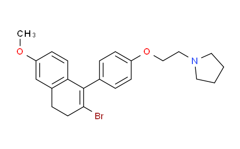 CAS No. 180915-95-1, 1-[2-[4-(2-bromo-6-methoxy-3,4-dihydronaphthalen-1-yl)phenoxy]ethyl]pyrrolidine