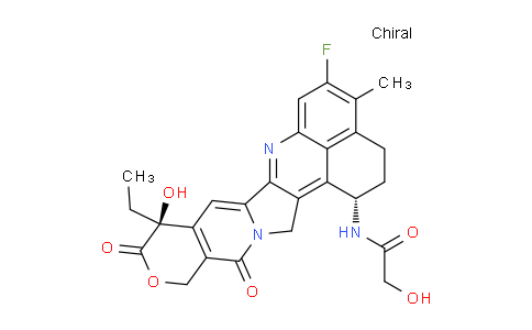 CAS No. 1599440-33-1, N-[(10S,23S)-10-ethyl-18-fluoro-10-hydroxy-19-methyl-5,9-dioxo-8-oxa-4,15-diazahexacyclo[14.7.1.02,14.04,13.06,11.020,24]tetracosa-1,6(11),12,14,16,18,20(24)-heptaen-23-yl]-2-hydroxyacetamide