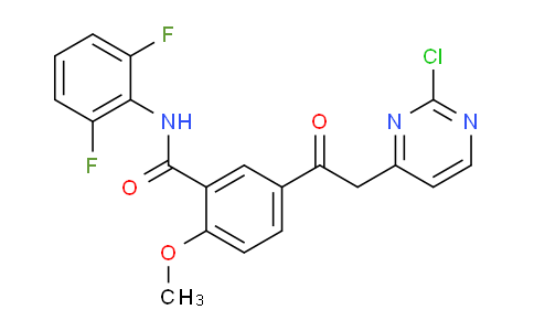 CAS No. 1089278-52-3, 5-(2-(2-Chloropyrimidin-4-yl)acetyl)-N-(2,6-difluorophenyl)-2-methoxybenzamide
