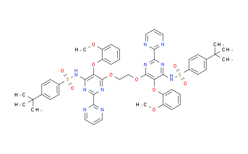 CAS No. 1097263-60-9, 4-tert-butyl-N-[6-[2-[6-[(4-tert-butylphenyl)sulfonylamino]-5-(2-methoxyphenoxy)-2-pyrimidin-2-ylpyrimidin-4-yl]oxyethoxy]-5-(2-methoxyphenoxy)-2-pyrimidin-2-ylpyrimidin-4-yl]benzenesulfonamide