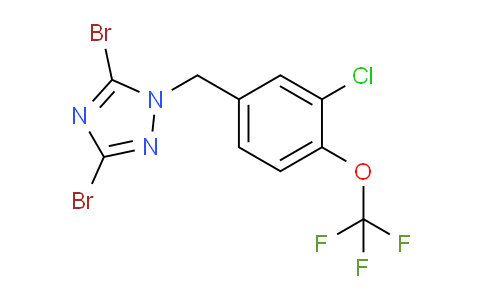 CAS No. 1240573-75-4, 3,5-Dibromo-1-{[3-chloro-4-(trifluoromethoxy)phenyl]methyl}-1h-1,2,4-triazole