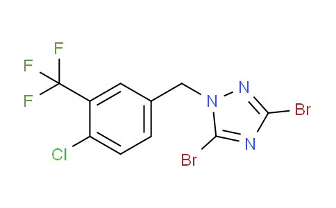 CAS No. 1240568-47-1, 3,5-Dibromo-1-{[4-chloro-3-(trifluoromethyl)phenyl]methyl}-1h-1,2,4-triazole