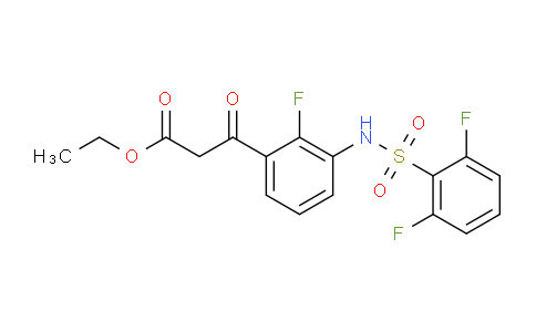 CAS No. 1567366-18-0, ethyl 3-(3-((2,6-difluorophenyl)sulfonamido)-2-fluorophenyl)-3-oxopropanoate