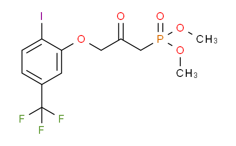 CAS No. 336625-17-3, dimethyl (3-(2-iodo-5-(trifluoromethyl)phenoxy)-2-oxopropyl)phosphonate