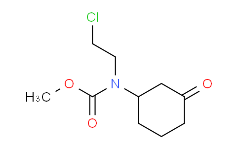 CAS No. 1207628-15-6, methyl (2-chloroethyl)(3-oxocyclohexyl)carbamate
