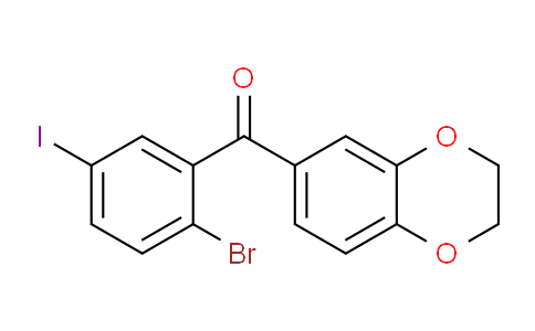 CAS No. 1291094-64-8, Methanone, (2-bromo-5-iodophenyl)(2,3-dihydro-1,4-benzodioxin-6-yl)-