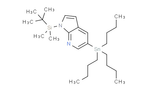CAS No. 754214-65-8, 1-(tert-butyldimethylsilyl)-5-(tributylstannyl)-1H-pyrrolo[2,3-b]pyridine
