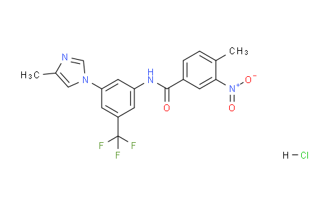 CAS No. 1449570-25-5, 4-methyl-N-(3-(4-methyl-1H-imidazol-1-yl)-5-(trifluoromethyl)phenyl)-3-nitrobenzamide hydrochloride