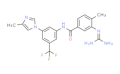 CAS No. 1345336-53-9, 3-(diaminomethylideneamino)-4-methyl-N-[3-(4-methylimidazol-1-yl)-5-(trifluoromethyl)phenyl]benzamide