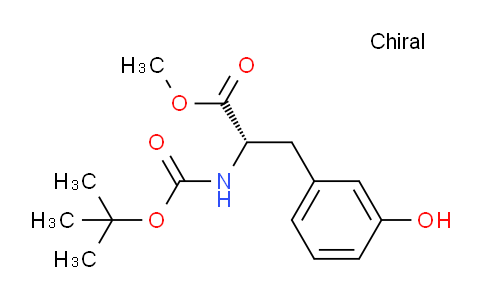 CAS No. 900800-02-4, methyl (S)-2-((tert-butoxycarbonyl)amino)-3-(3-hydroxyphenyl)propanoate