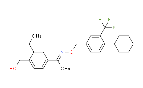 CAS No. 800379-63-9, [4-[(E)-N-[[4-cyclohexyl-3-(trifluoromethyl)phenyl]methoxy]-C-methylcarbonimidoyl]-2-ethylphenyl]methanol