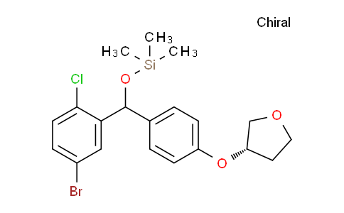 CAS No. 1800196-44-4, [(5-bromo-2-chlorophenyl)-[4-[(3S)-oxolan-3-yl]oxyphenyl]methoxy]-trimethylsilane