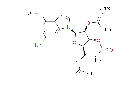 CAS No. 141140-61-6, (2R,3R,4S,5R)-2-(acetoxymethyl)-5-(2-amino-6-methoxy-9H-purin-9-yl)tetrahydrofuran-3,4-diyl diacetate