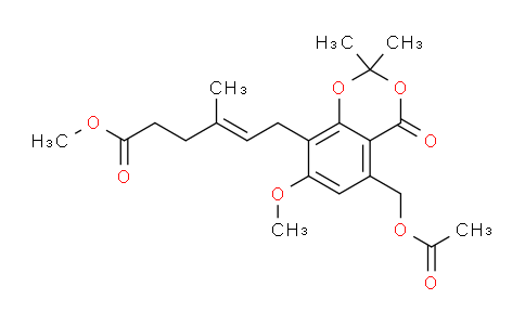 CAS No. 1551041-97-4, methyl (E)-6-(5-(acetoxymethyl)-7-methoxy-2,2-dimethyl-4-oxo-4H-benzo[d][1,3]dioxin-8-yl)-4-methylhex-4-enoate