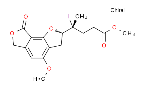 CAS No. 1551042-06-8, methyl (R)-4-iodo-4-((S)-4-methoxy-8-oxo-2,3,6,8-tetrahydrobenzo[2,1-b:3,4-c']difuran-2-yl)pentanoate