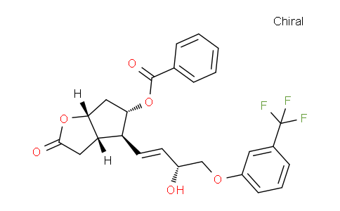 CAS No. 208114-58-3, (3aS,4S,5S,6aR)-4-((R,E)-3-hydroxy-4-(3-(trifluoromethyl)phenoxy)but-1-en-1-yl)-2-oxohexahydro-2H-cyclopenta[b]furan-5-yl benzoate