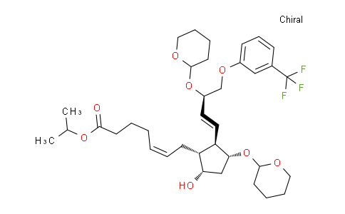 CAS No. 1373876-51-7, propan-2-yl (5Z)-7-[(1R,2R,3R,5S)-5-hydroxy-3-(oxan-2-yloxy)-2-[(3R)-3-(oxan-2-yloxy)-4-[3-(trifluoromethyl)phenoxy]but-1-en-1-yl]cyclopentyl]hept-5-enoate