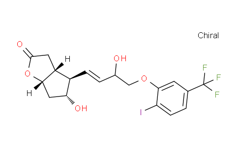 CAS No. 336625-21-9, (3aR,4R,5R,6aS)-5-hydroxy-4-((E)-3-hydroxy-4-(2-iodo-5-(trifluoromethyl)phenoxy)but-1-en-1-yl)hexahydro-2H-cyclopenta[b]furan-2-one