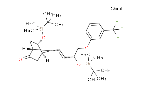 CAS No. 301533-91-5, (1R,4R,5S,7R)-5-[tert-butyl(dimethyl)silyl]oxy-7-[(3R)-3-[tert-butyl(dimethyl)silyl]oxy-4-[3-(trifluoromethyl)phenoxy]but-1-enyl]bicyclo[2.2.1]heptan-2-one