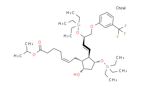 CAS No. 1652582-50-7, isopropyl (Z)-7-((1R,2R,3R,5S)-5-hydroxy-3-((triethylsilyl)oxy)-2-((R,E)-3-((triethylsilyl)oxy)-4-(3-(trifluoromethyl)phenoxy)but-1-en-1-yl)cyclopentyl)hept-5-enoate