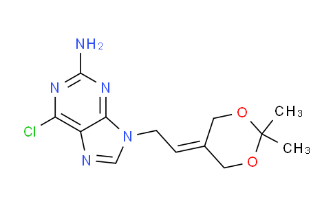 CAS No. 246021-74-9, 9H-Purin-2-amine, 6-chloro-9-[2-(2,2-dimethyl-1,3-dioxan-5-ylidene)ethyl]-