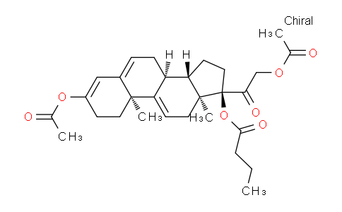 CAS No. 51227-79-3, (8S,10R,13S,14S,17R)-3-acetoxy-17-(2-acetoxyacetyl)-10,13-dimethyl-2,7,8,10,12,13,14,15,16,17-decahydro-1H-cyclopenta[a]phenanthren-17-yl butyrate
