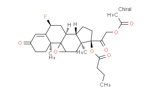 CAS No. 51227-83-9, (4aS,6aS,7R,9aS,9bS,11S)-7-(2-acetoxyacetyl)-11-fluoro-4a,6a-dimethyl-2-oxo-2,3,4,4a,5a,6,6a,7,8,9,9a,9b,10,11-tetradecahydrocyclopenta[1,2]phenanthro[4,4a-b]oxiren-7-yl butyrate