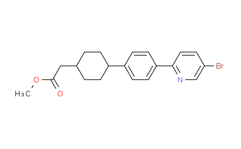 CAS No. 956136-96-2, methyl 2-[4-[4-(5-bromopyridin-2-yl)phenyl]cyclohexyl]acetate