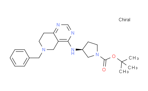 CAS No. 1354691-71-6, 1-Pyrrolidinecarboxylic acid, 3-[[5,6,7,8-tetrahydro-6-(phenylmethyl)pyrido[4,3-d]pyrimidin-4-yl]amino]-, 1,1-dimethylethyl ester, (3S)-
