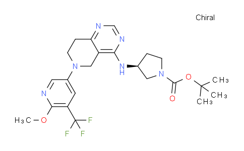 CAS No. 1354691-73-8, 1-Pyrrolidinecarboxylic acid, 3-[[5,6,7,8-tetrahydro-6-[6-methoxy-5-(trifluoromethyl)-3-pyridinyl]pyrido[4,3-d]pyrimidin-4-yl]amino]-, 1,1-dimethylethyl ester, (3S)-