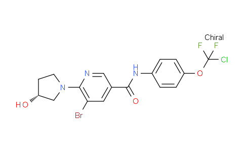 CAS No. 1491150-21-0, 5-bromo-N-[4-[chloro(difluoro)methoxy]phenyl]-6-[(3R)-3-hydroxypyrrolidin-1-yl]pyridine-3-carboxamide