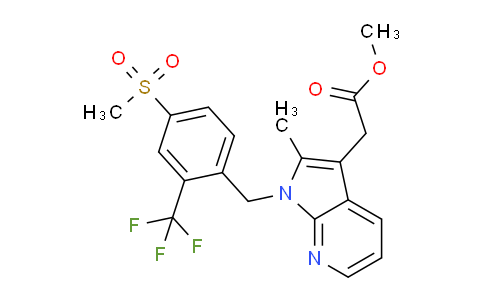 CAS No. 872366-74-0, methyl 2-(2-methyl-1-(4-(methylsulfonyl)-2-(trifluoromethyl)benzyl)-1H-pyrrolo[2,3-b]pyridin-3-yl)acetate
