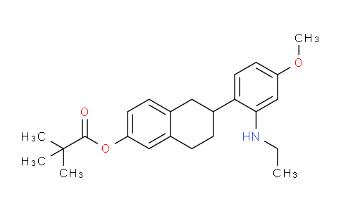 CAS No. 722520-44-7, 6-(2-(ethylamino)-4-methoxyphenyl)-5,6,7,8-tetrahydronaphthalen-2-yl pivalate