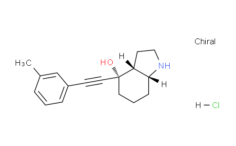 CAS No. 543910-61-8, (3aR,4S,7aR)-4-(m-tolylethynyl)octahydro-1H-indol-4-ol hydrochloride